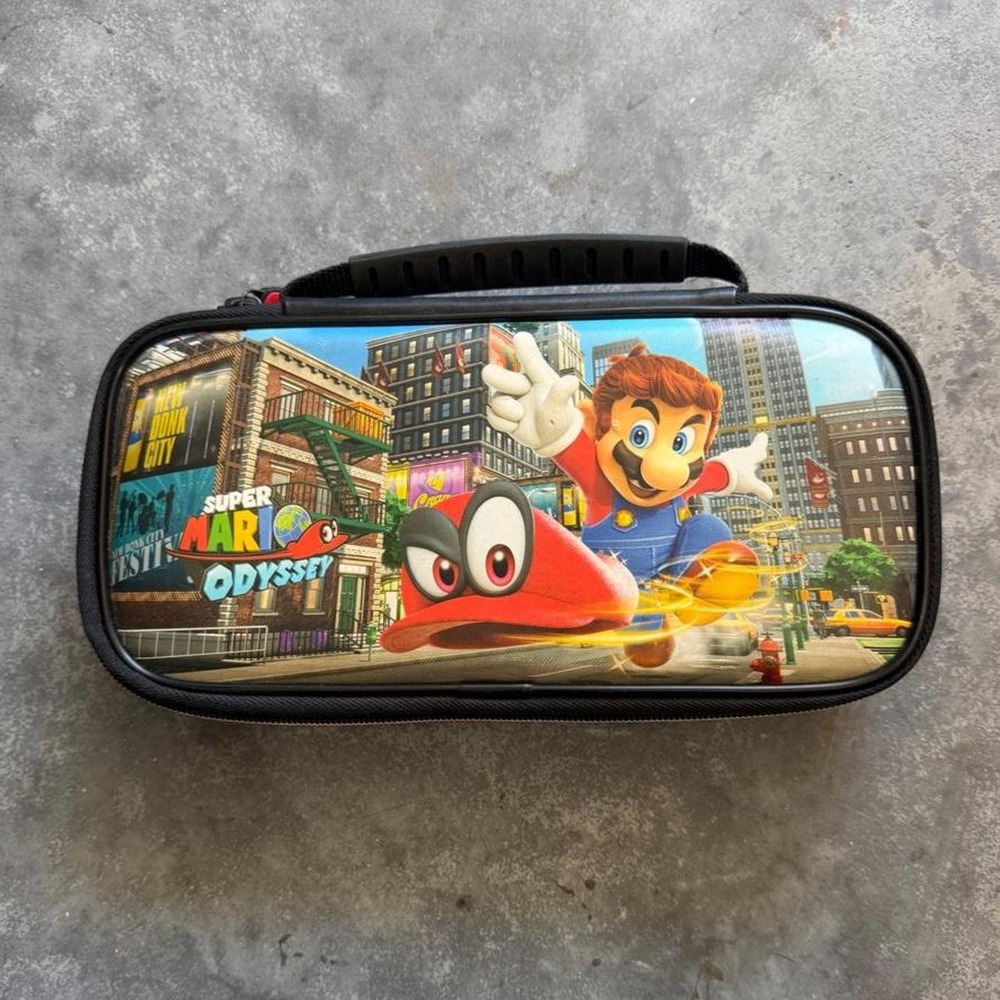 Official Nintendo Switch OLED Travel Case Super Mario Odyssey Hard Shell Deluxe